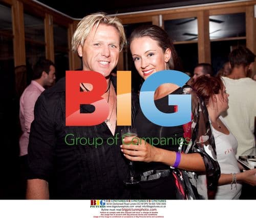 Dermott Brereton & Kate Neilson at Riva Party