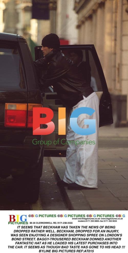 Beckham Seen Shopping After Injury Setback