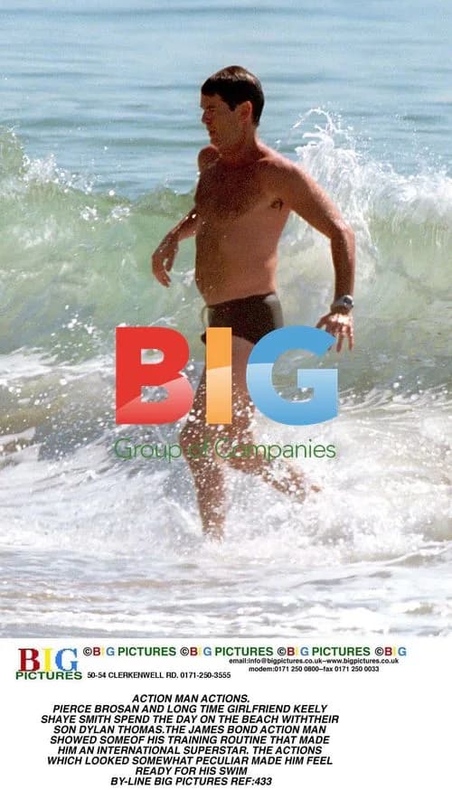 Pierce Brosnan and Keely Shaye Smith at the Beach