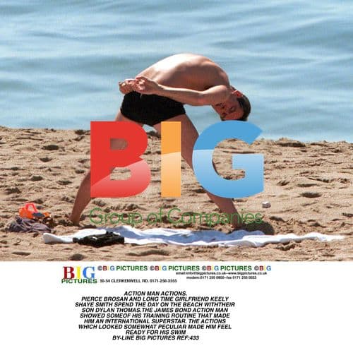 Pierce Brosnan and Family at the Beach