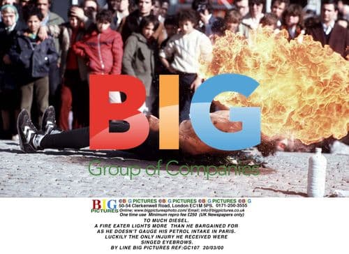 Fire Eater's Unfortunate Flame-Up in Paris