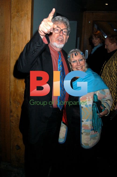 Rolf Harris and wife Alwen Hughes in Soho, London
