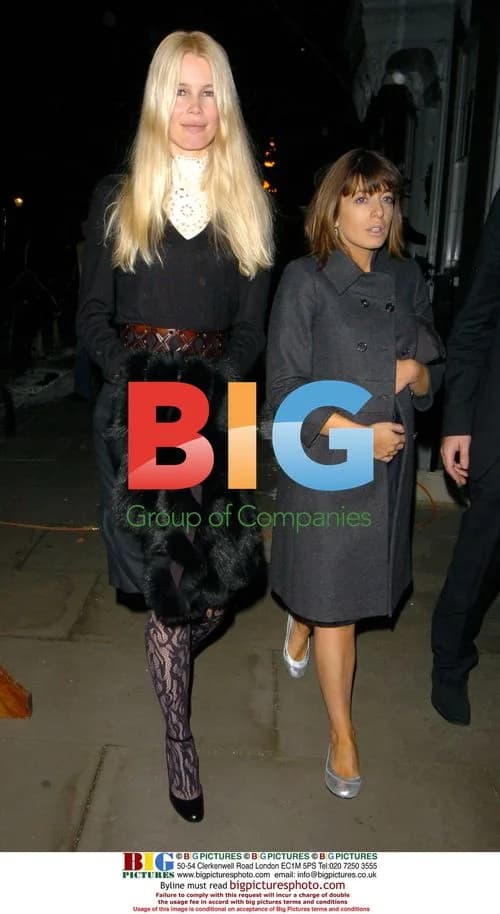 Claudia Schiffer and Claudia Winkleman at Sting's party