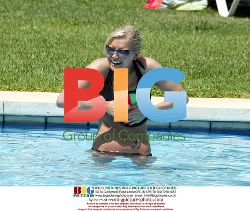 Suzanne Shaw Frolics in Spanish Pool
