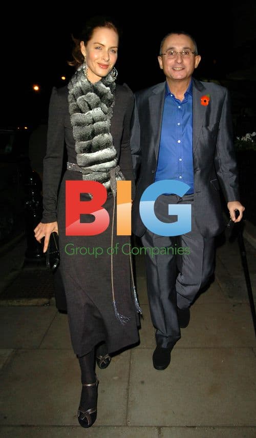 Trinny Woodall and partner at Tatler's launch party