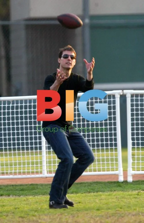 Tom Cruise, Katie Holmes and son at soccer game