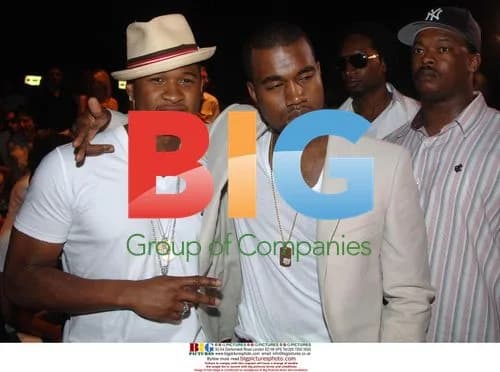 Usher and Kanye at DSquared fashion show