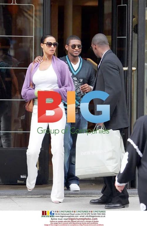 Usher and girlfriend Eishia Brightwell in Paris