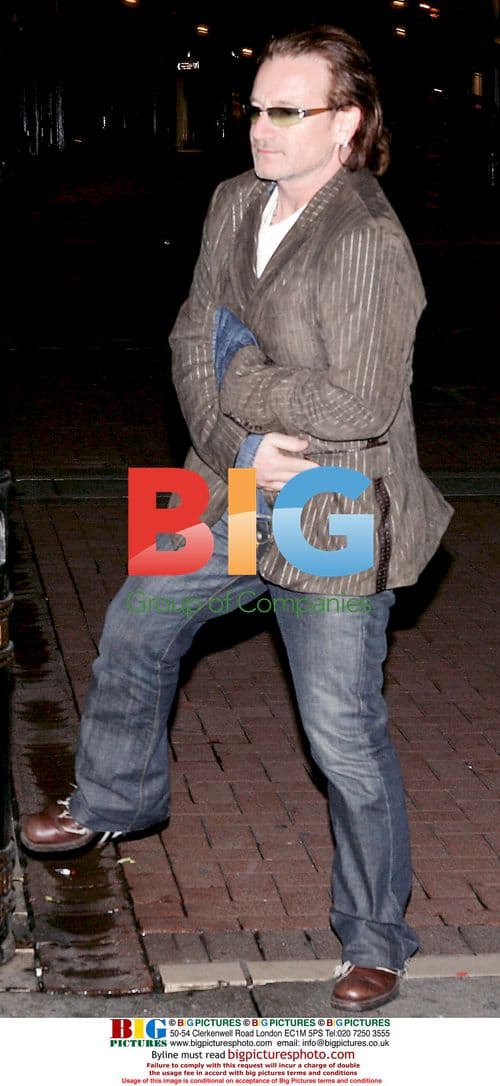 U2's Bono on Night Out in Dublin