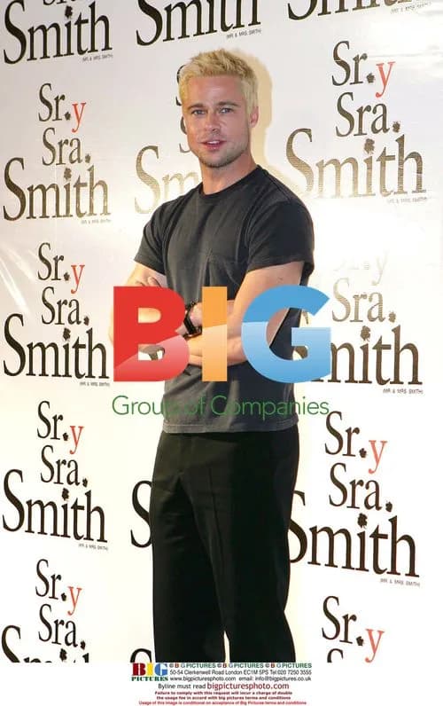 Brad Pitt and Angelina Jolie at 'Mr and Mrs Smith' Photocall