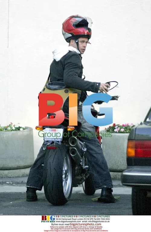 Brad Pitt Rides Motorcycle After Divorce Filing