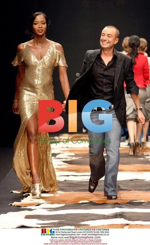 Julien MacDonald and Naomi Campbell at London Fashion Week