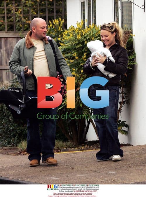 Charlie Brooks and Tony Truman with baby