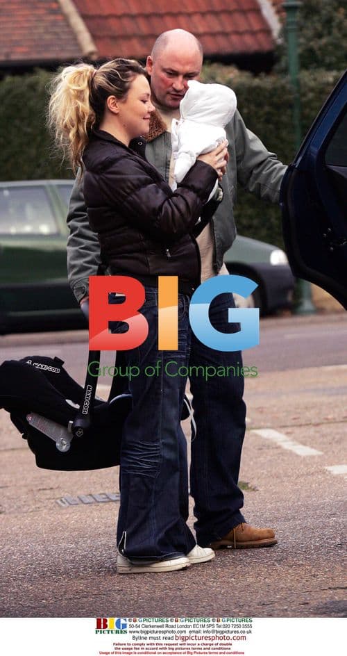 Charlie Brooks and fiance take baby for checkup