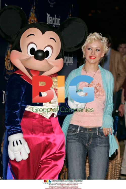 CHRISTINA AGUILERA and Mickey Mouse at Disneyland 50th
