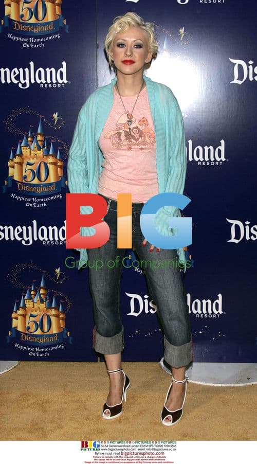 CHRISTINA AGUILERA at Disneyland's 50th Anniversary