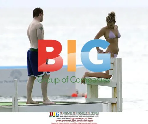 Footballer Wayne Rooney and Coleen Mcloughlin in Caribbean