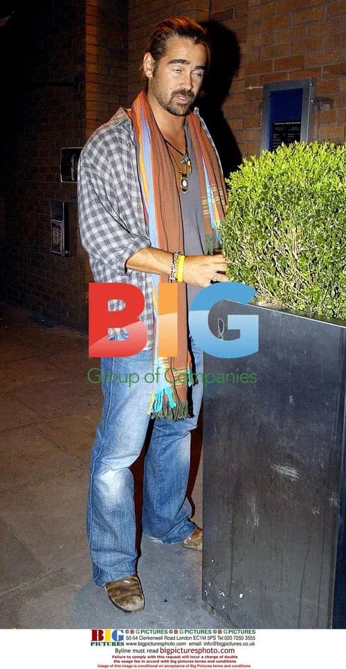Colin Farrell Having Drink Outside Dublin Nightclub