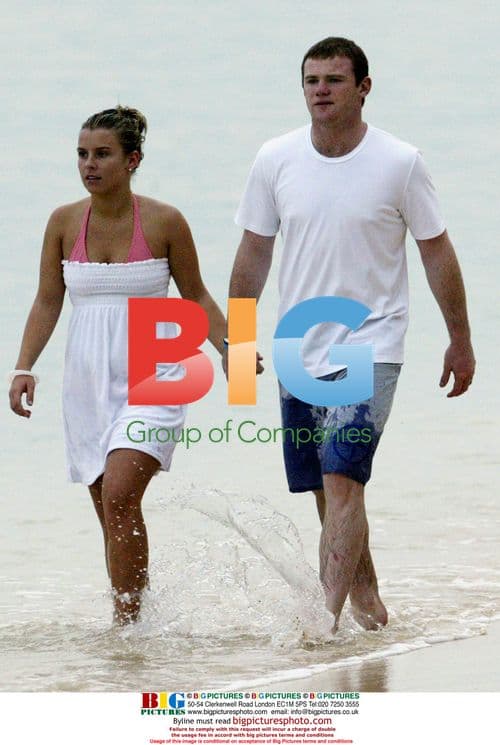 Wayne Rooney and Colleen in Barbados