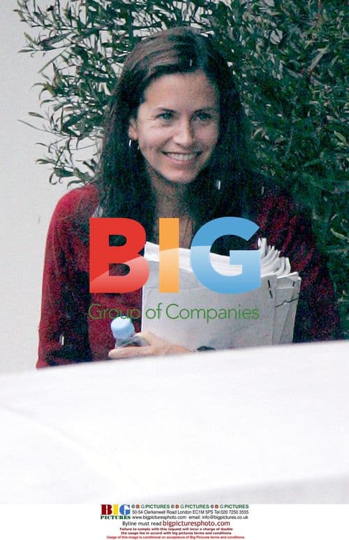 Courtney Cox Leaves Studio in Rain