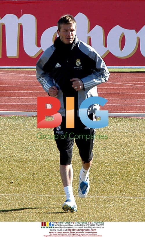 David Beckham Laughs with Real Madrid Teammates