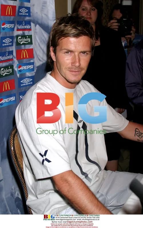 David Beckham at England vs Columbia Pre-Game