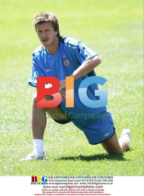 David Beckham at training ahead of England vs Colombia