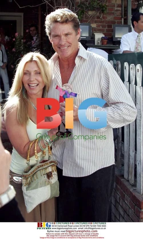 David Hasselhoff and Pamela Bach leave The Ivy