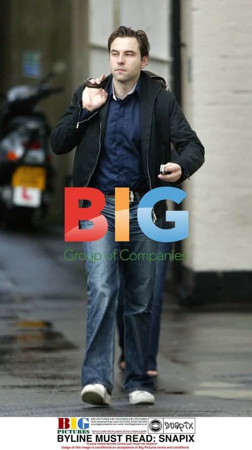 David Walliams using cash machine in London