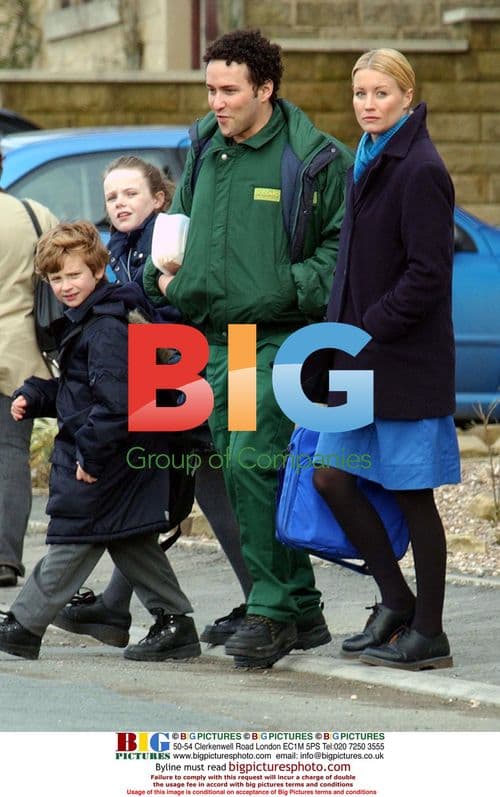 Denise Van Outen Filming "Where The Heart Is"