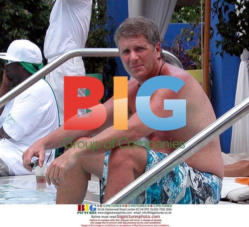 Donnie Deutsch relaxes by Miami pool