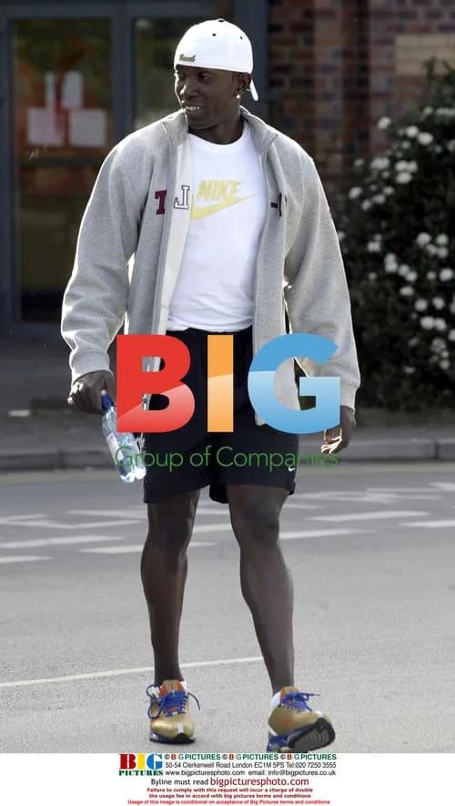 Footballer Dwight York at gym
