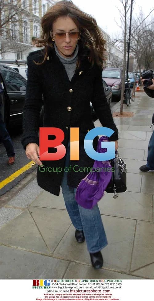 Elizabeth Hurley Arrives Home from Holidays