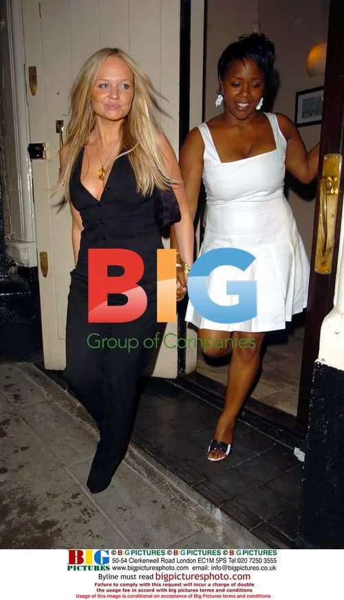 Emma Bunton leaving nightclub with boyfriend