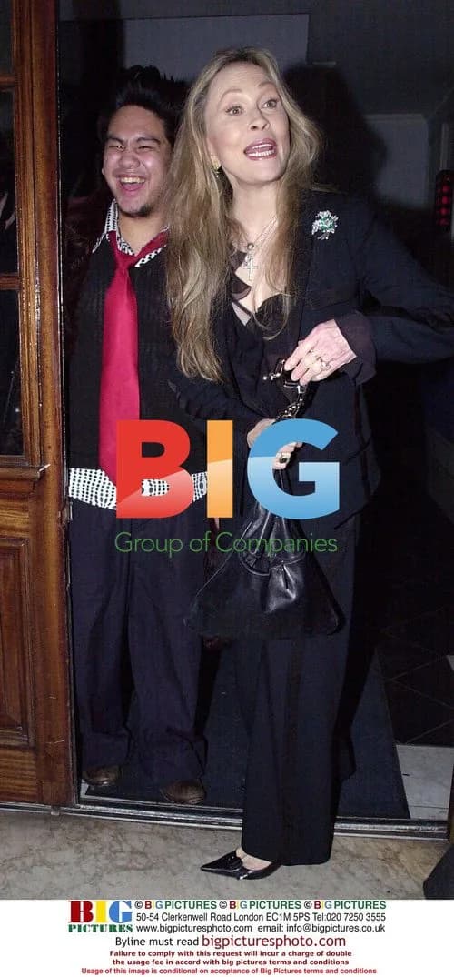 Faye Dunaway with Sultan's Son and Liam O'Neill