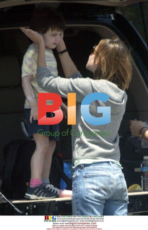 Calista Flockhart takes son Liam to playground