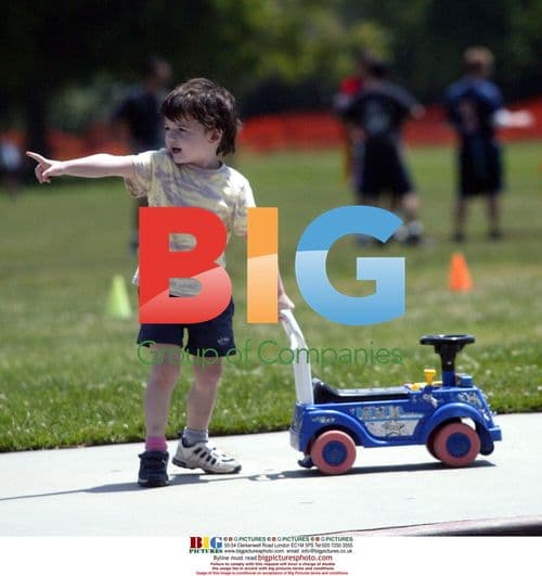 Calista Flockhart and son Liam at playground