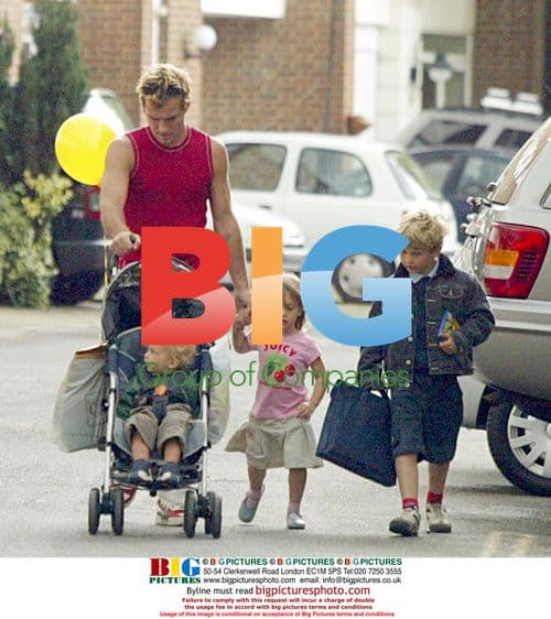 Jude Law Visits Sadie Frost's Home