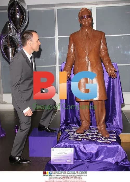 David Furnish unveils chocolate Elton John