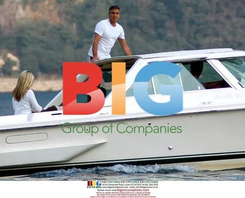 George Clooney on Lake Como with friends