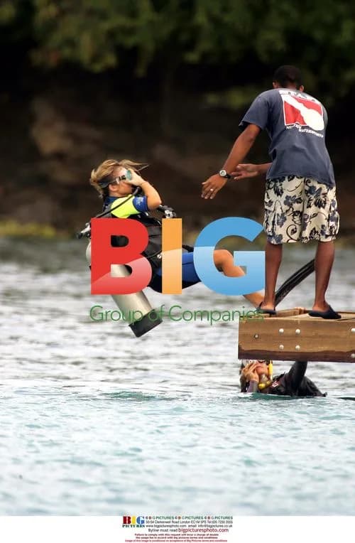 Geri Halliwell Goes Scuba Diving in Mustique