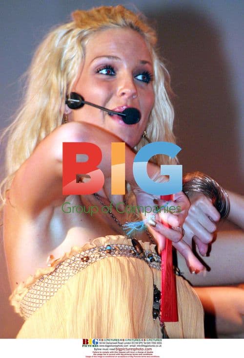 SARAH HARDING of GIRLS ALOUD on stage