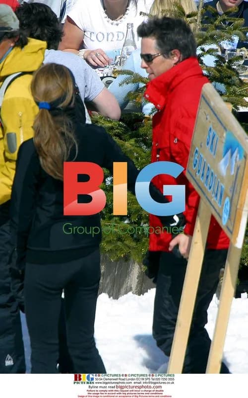 Hugh Grant and Jemina Goldsmith Skiing Holiday