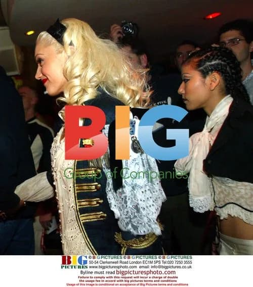 Gwen Stefani with Harajuku Girls in Paris