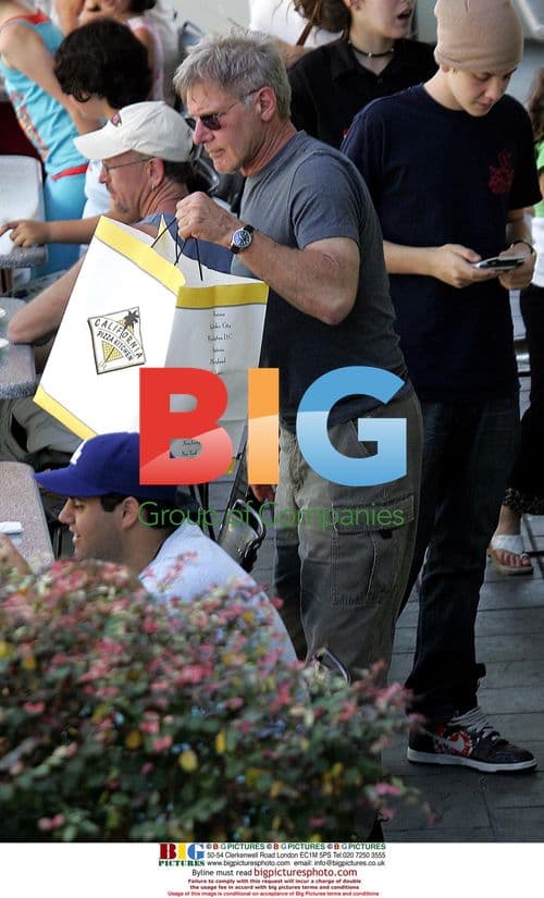 Harrison Ford Lunches with Son