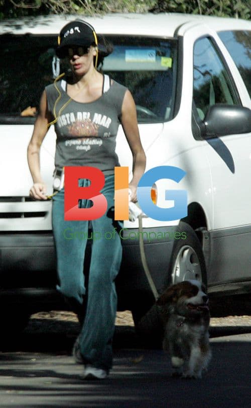 Teri Hatcher Jogging With Dog