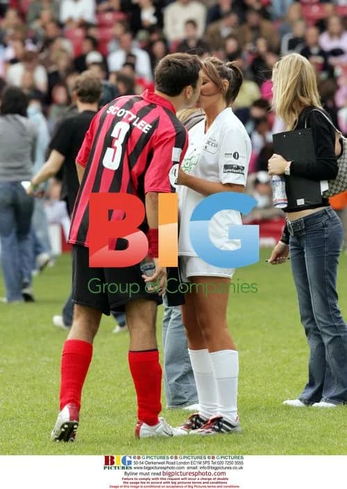 Michelle Heaton and Andrew Scott Lee at Soccer Six