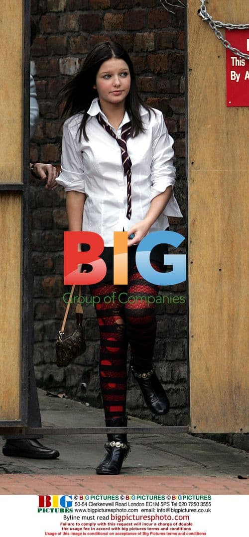 Actress Helen Flanagan leaving Granada Studios