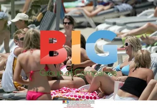 Jade Goody on beach in Spain