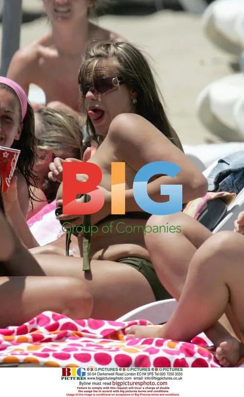 Jade Goody on the Beach in Spain